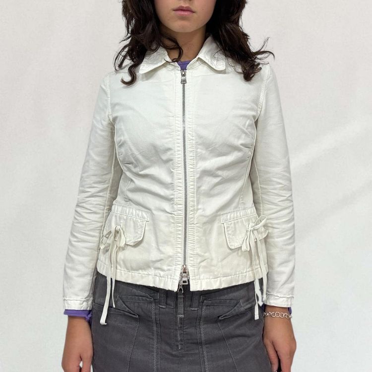Prada White Zip-Up Jacket