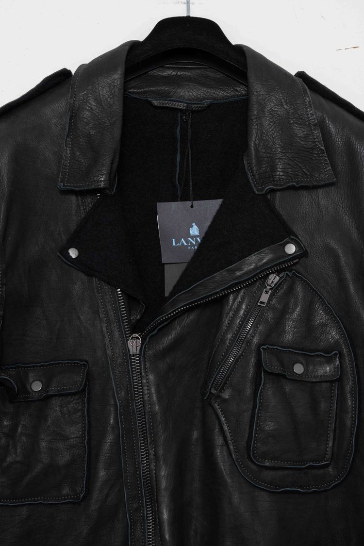 Lanvin Paris Convertible 2-in-1 Calfskin Leather Jacket & Vest image 2