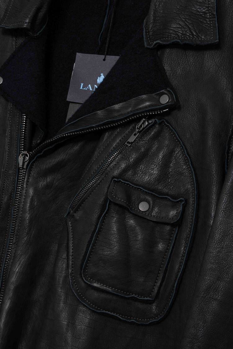 Lanvin Paris Convertible 2-in-1 Calfskin Leather Jacket & Vest image 17