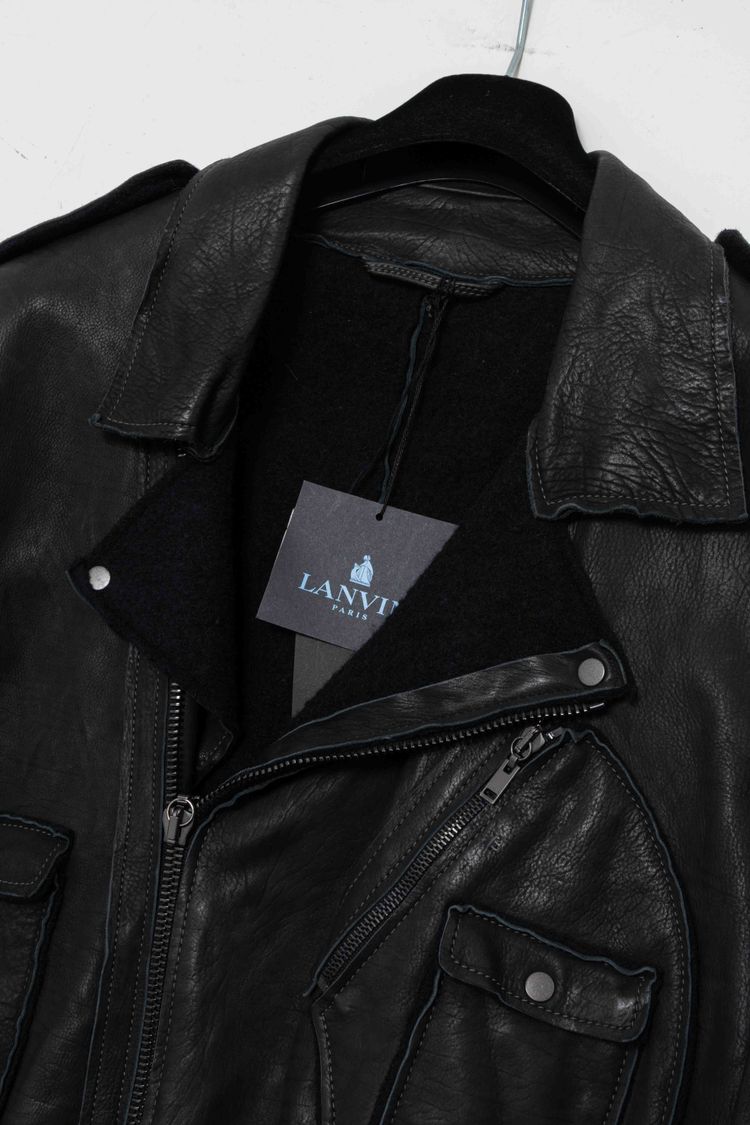 Lanvin Paris Convertible 2-in-1 Calfskin Leather Jacket & Vest image 14