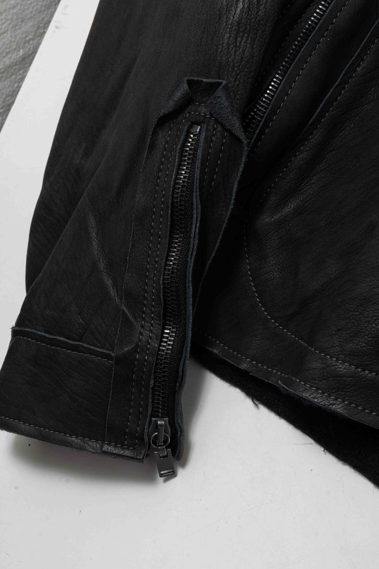 Lanvin Paris Convertible 2-in-1 Calfskin Leather Jacket & Vest image 9