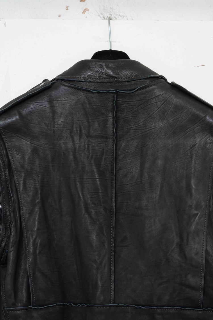 Lanvin Paris Convertible 2-in-1 Calfskin Leather Jacket & Vest image 20