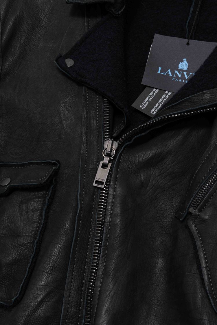 Lanvin Paris Convertible 2-in-1 Calfskin Leather Jacket & Vest image 18