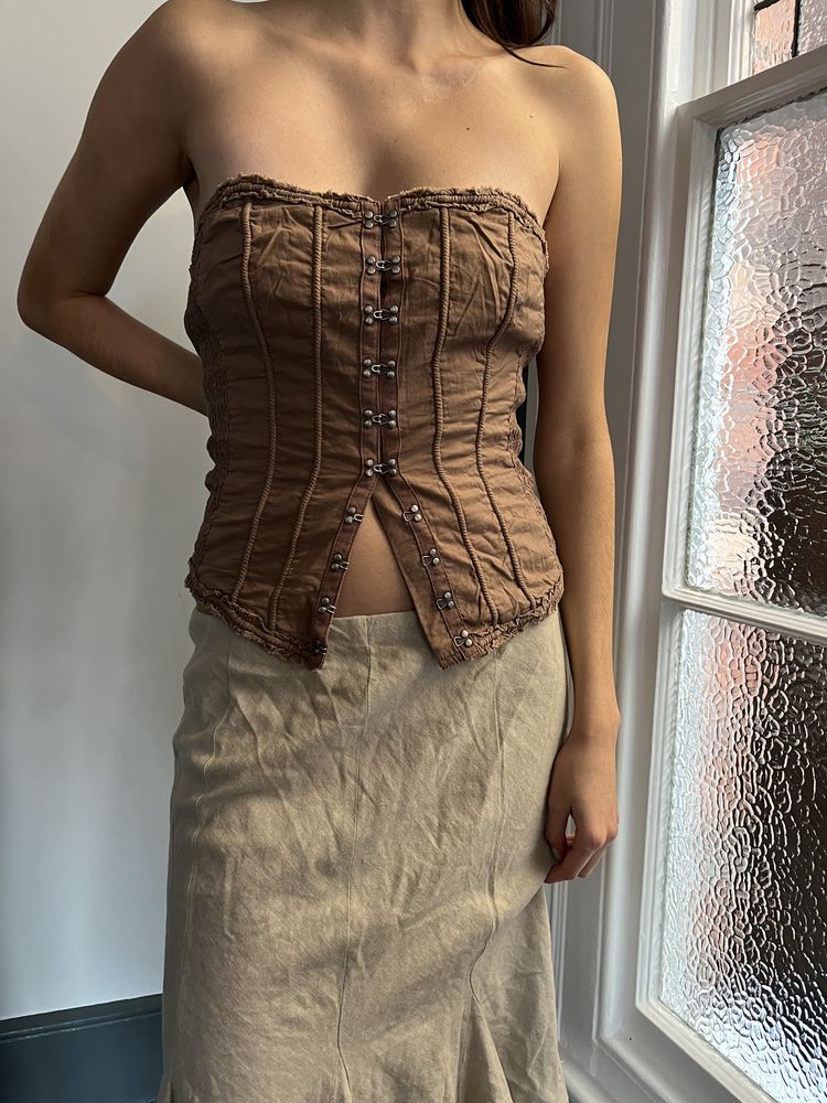 Other Brown Strapless Corset Top product image