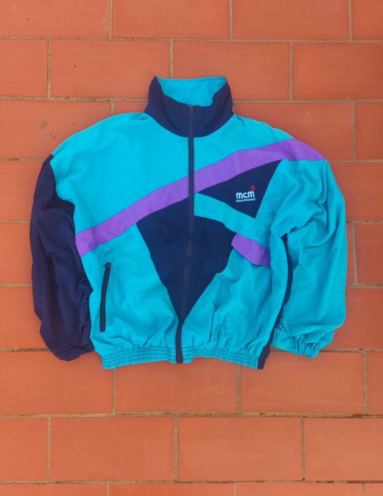 Cortavientos Vintage MCM Sportswear - Tactel - Colorblock 90s