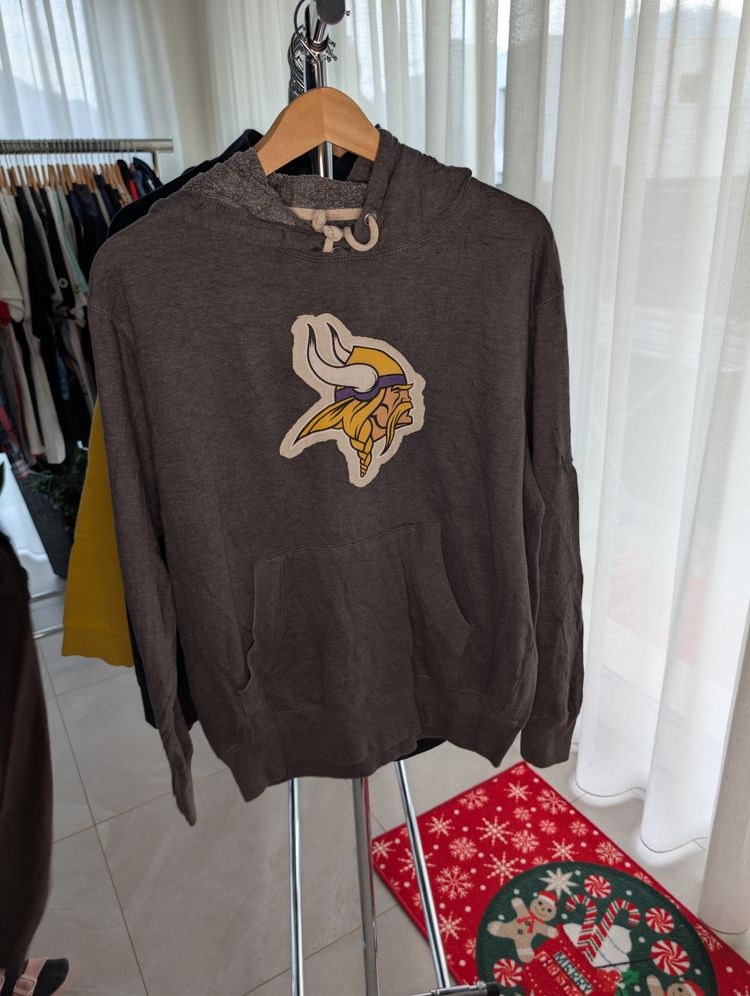 NFL Grey Hoodie With Viking Logo image 2