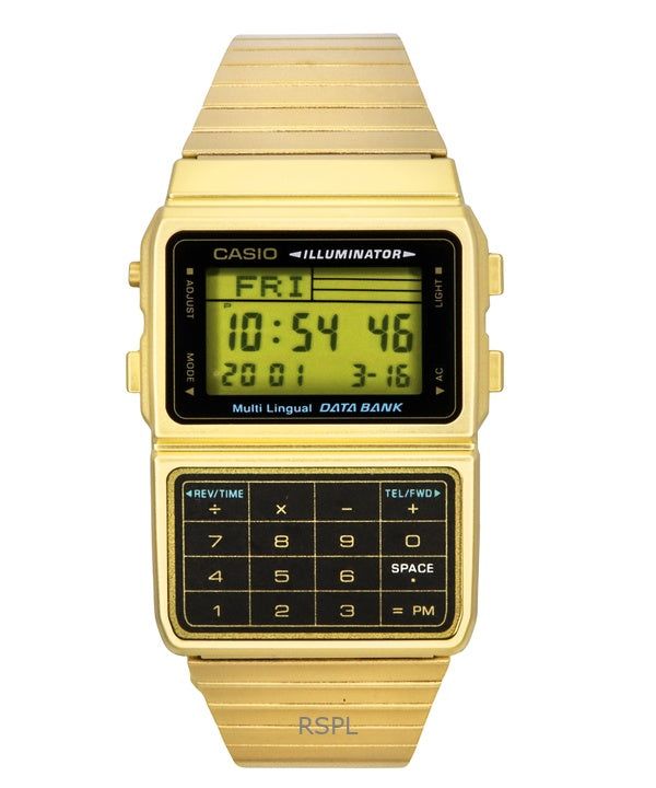 Casio Digital Stainless Steel Data Bank Multi-Lingual DBC-611G-1DF DBC611G-1DF Men's Watch image 1