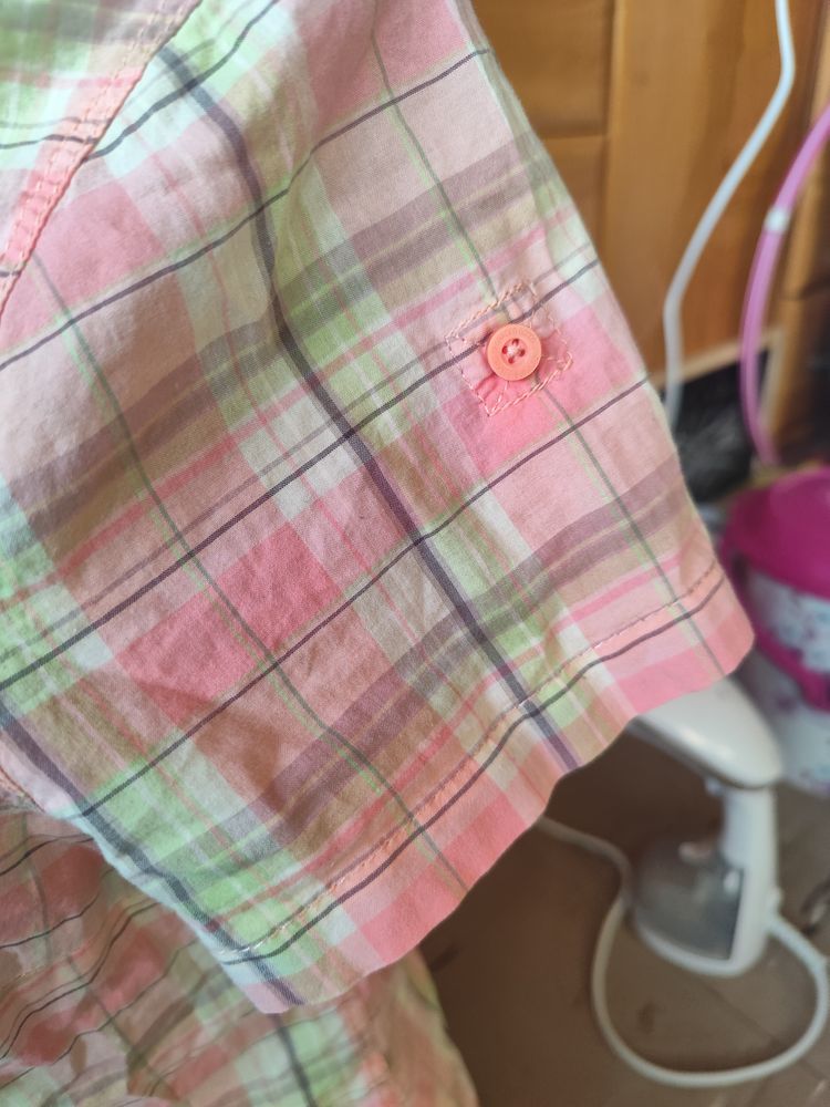 H&M L.O.G.G. Women'S Short Sleeve Plaid Shirt imagen 4