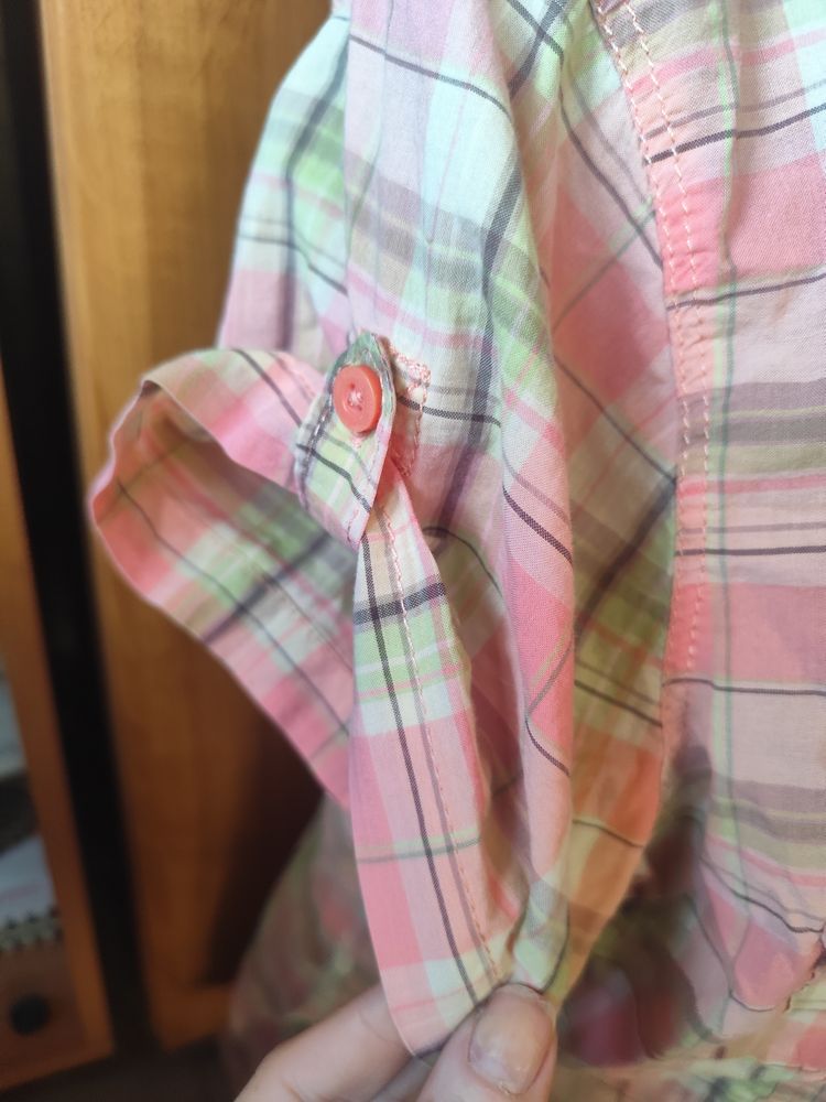 H&M L.O.G.G. Women'S Short Sleeve Plaid Shirt imagen 3