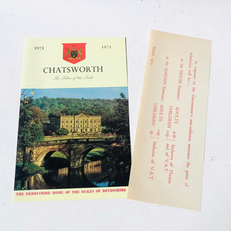 Vintage 1970s Chatsworth House & Gardens Tour Guide Souvenir Books 6