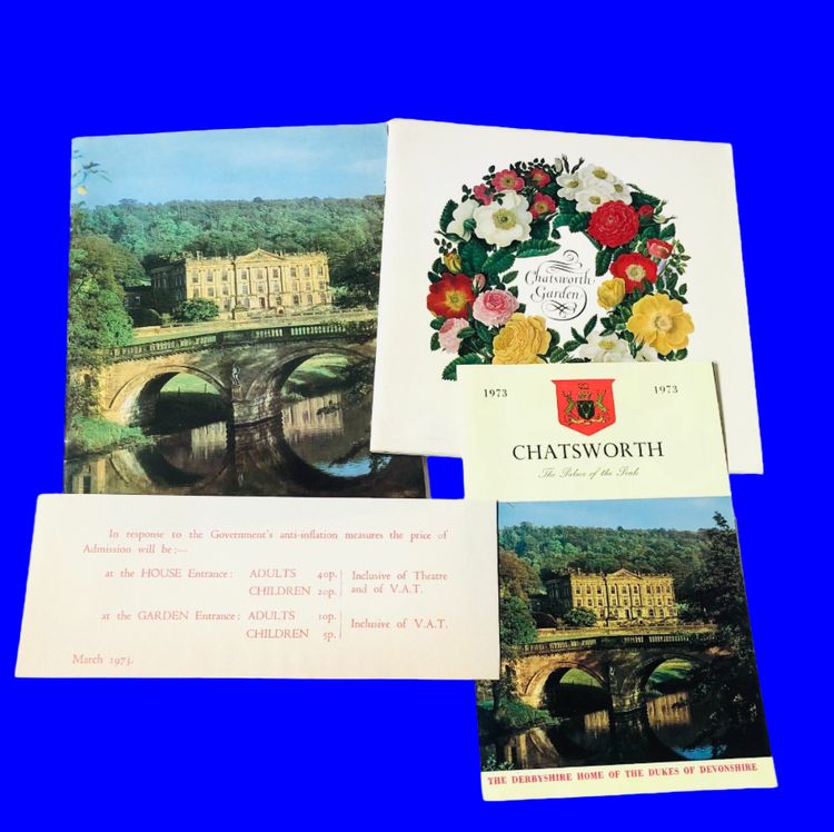 Vintage 1970s Chatsworth House & Gardens Tour Guide Souvenir Books