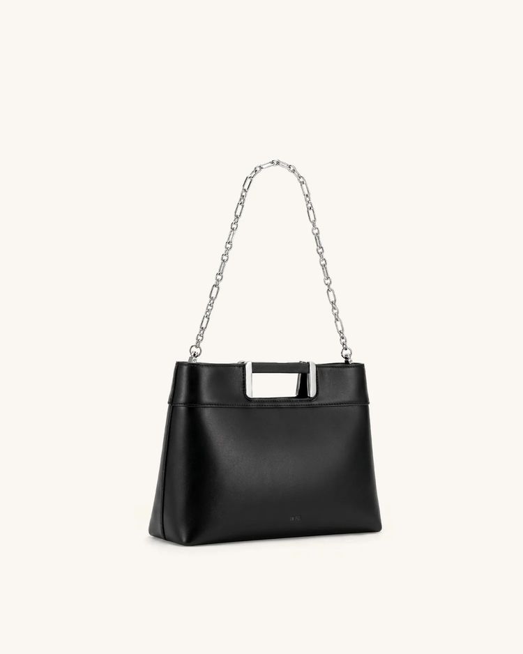 Black Handbag With Chain Strap image 1