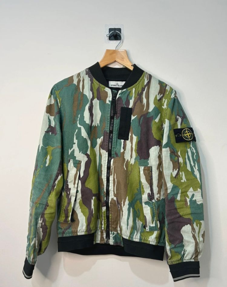 Stone Island Flowing Camo Watro bomber