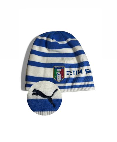 Puma Italia striped beanie hat