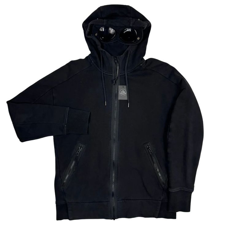 Sudadera con capucha Goggle C.P. Company negro - talla M obraz 1