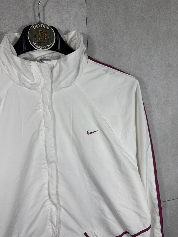 Nike White Jacket With Maroon Accents image 3