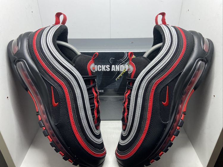 Nike Nike Air Max 97 OG UK10 Black University Red Silver Reflective Superb Condition product image