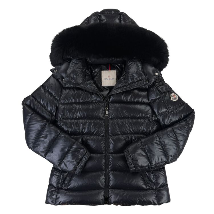 Moncler Women’s BadyFur Black Jacket With Black Fur - Size 1 imagen 5