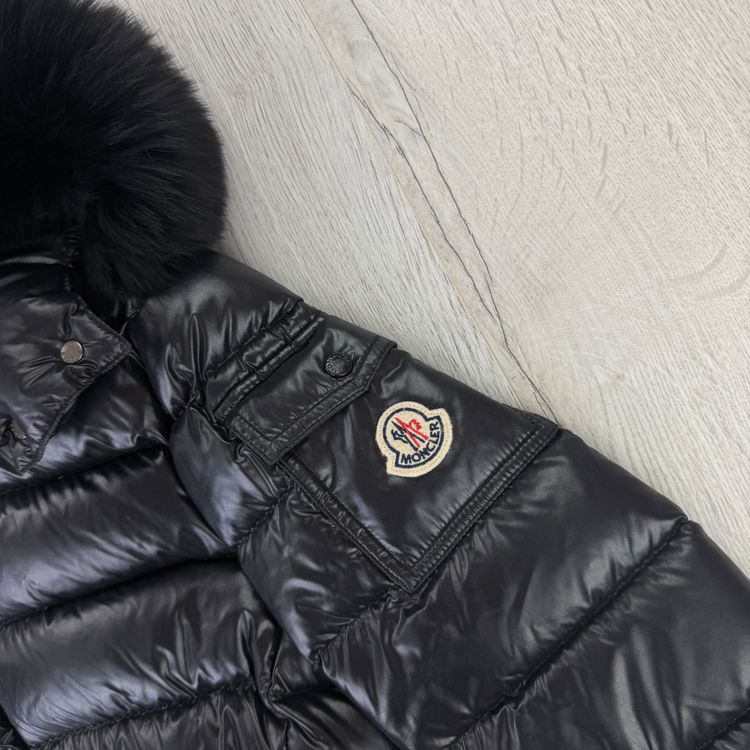 Moncler Women’s BadyFur Black Jacket With Black Fur - Size 1 imagen 2