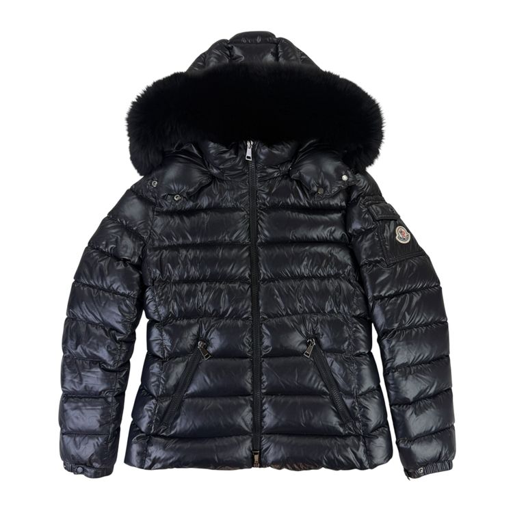 Moncler Women’s BadyFur Black Jacket With Black Fur - Size 1 imagen 6