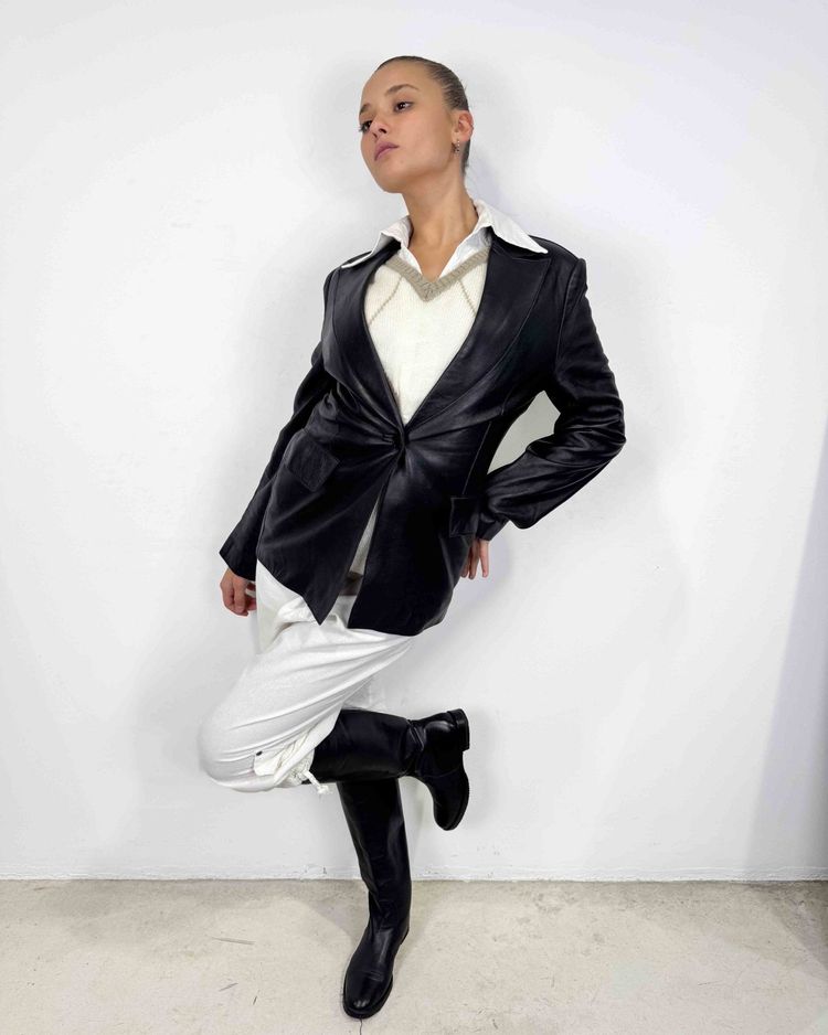 The Rue leather blazer 4