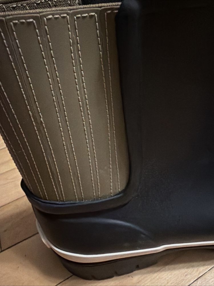 Tory Burch Hurricane Rain Boots Wellingtons Black Olive BN Uk 7.5 Wellies image 3