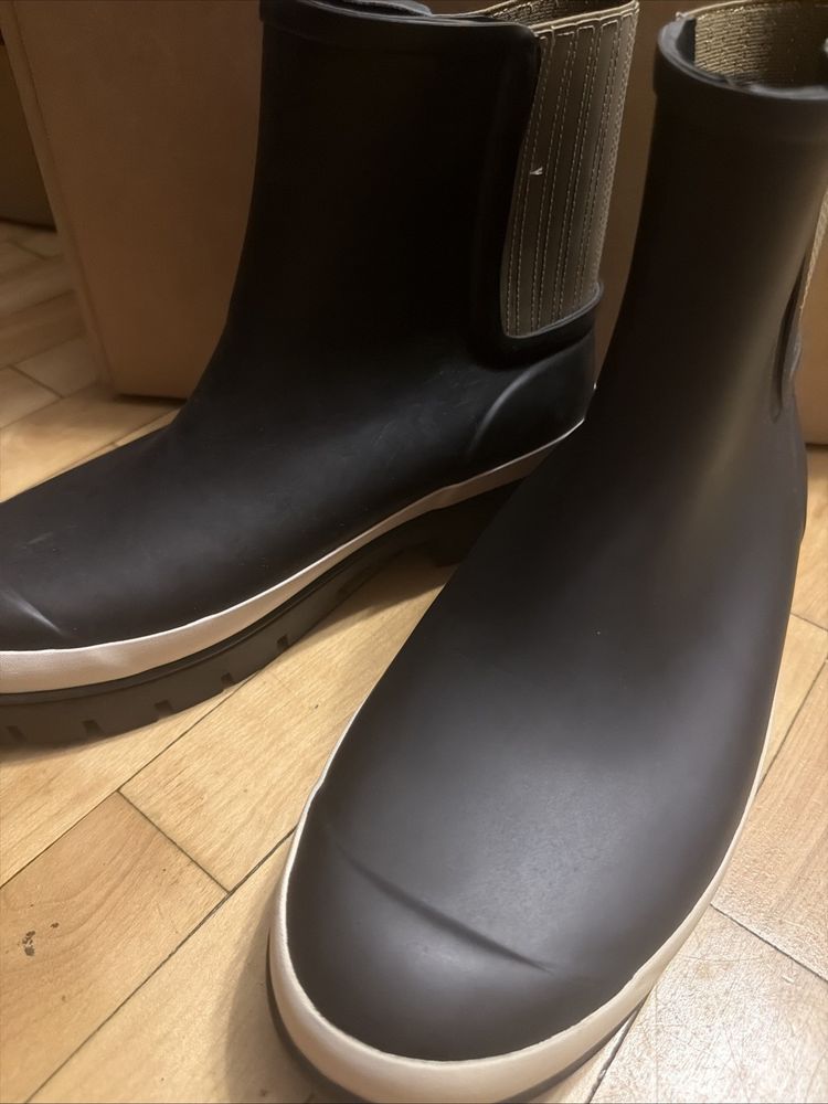 Tory Burch Hurricane Rain Boots Wellingtons Black Olive BN Uk 7.5 Wellies image 1