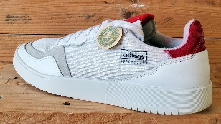 Adidas Supercourt Low Textile Trainers UK10.5/US11/EU45 EF5881 White/Red image 2