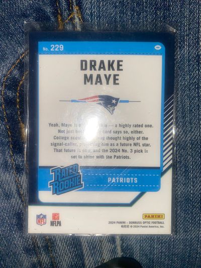 2024 Panini Donruss Optic Rated Rookie Drake Maye #229 Patriots NFL 4