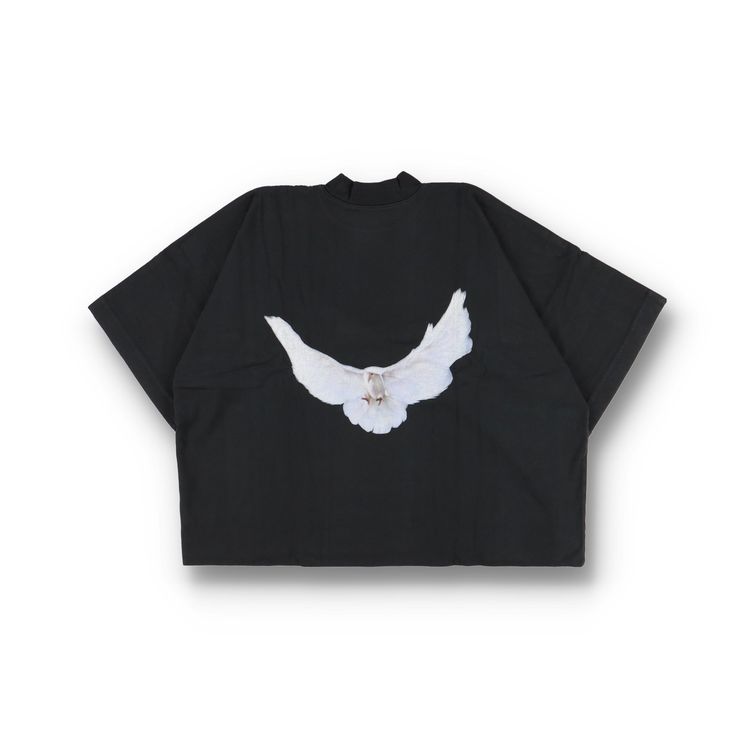 Yeezy x GAP x Balenciaga Black No Seam Dove Logo Oversized T-Shirt image 1