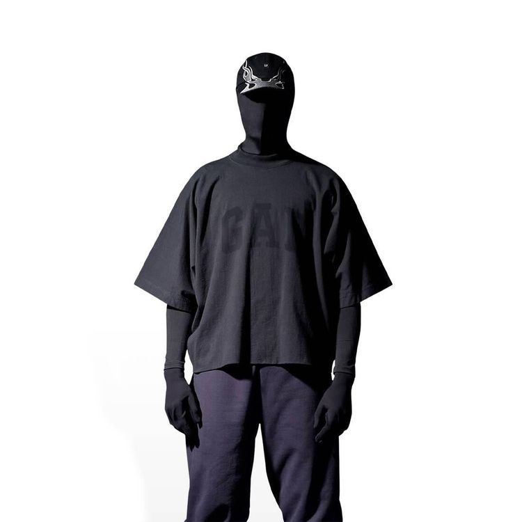 Yeezy x GAP x Balenciaga Black No Seam Dove Logo Oversized T-Shirt imagen 10