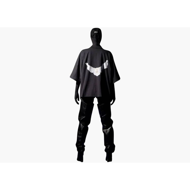 Yeezy x GAP x Balenciaga Black No Seam Dove Logo Oversized T-Shirt imagen 3