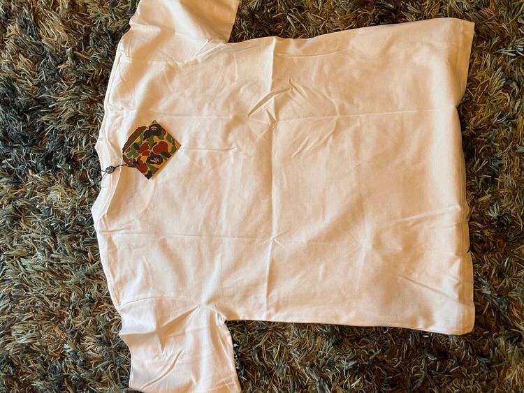 A Bathing Ape White T-Shirt With Red Camo Ape Head Print image 3