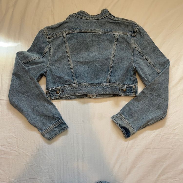 Y2k Chic Light Denim Cropped Mini Jacket obraz 4