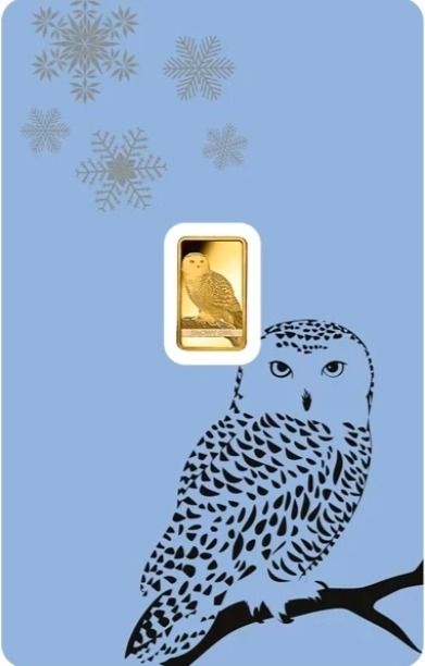 Pamp Snowy Owl 1G Fine Gold Bar