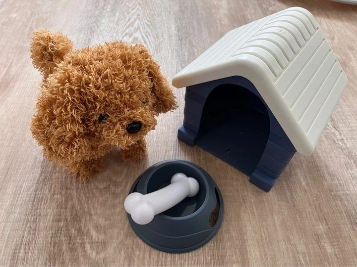 Toy Dog With Doghouse And Bone Bowl image 1