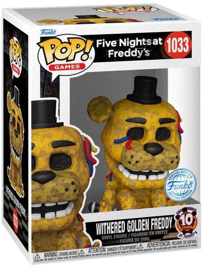 Funko Pop FNAF Withered Golden Freddy Vinyl Figure 1033