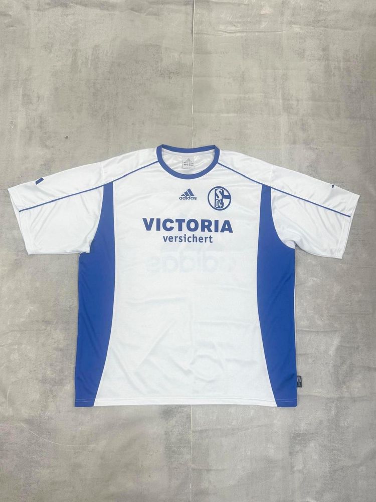 VINTAGE SCHALKE 2003-04 ADIDAS TRAINING FOOTBALL SHIRT XL image 1
