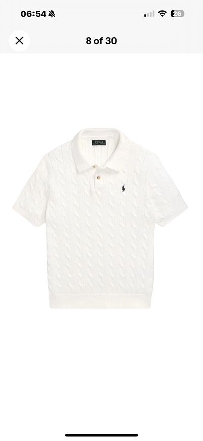 Polo Ralph Lauren White Short Sleeve Knit Shirt