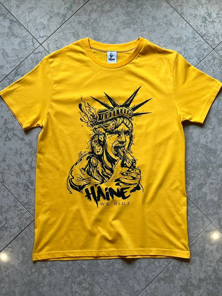 Vintage Supply Haine We Riot Yellow Graphic T-Shirt product image