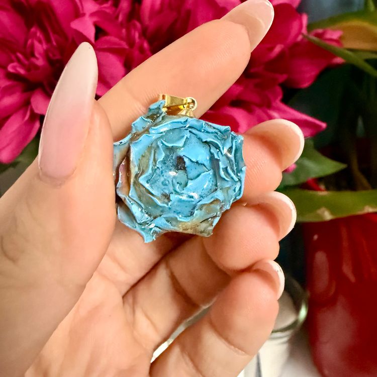Charm fiore azzurro 4