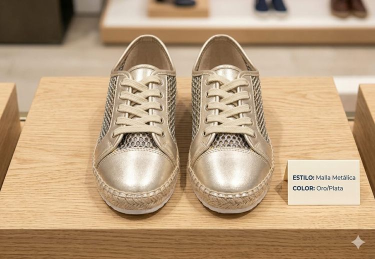 Metallic Mesh Shoes