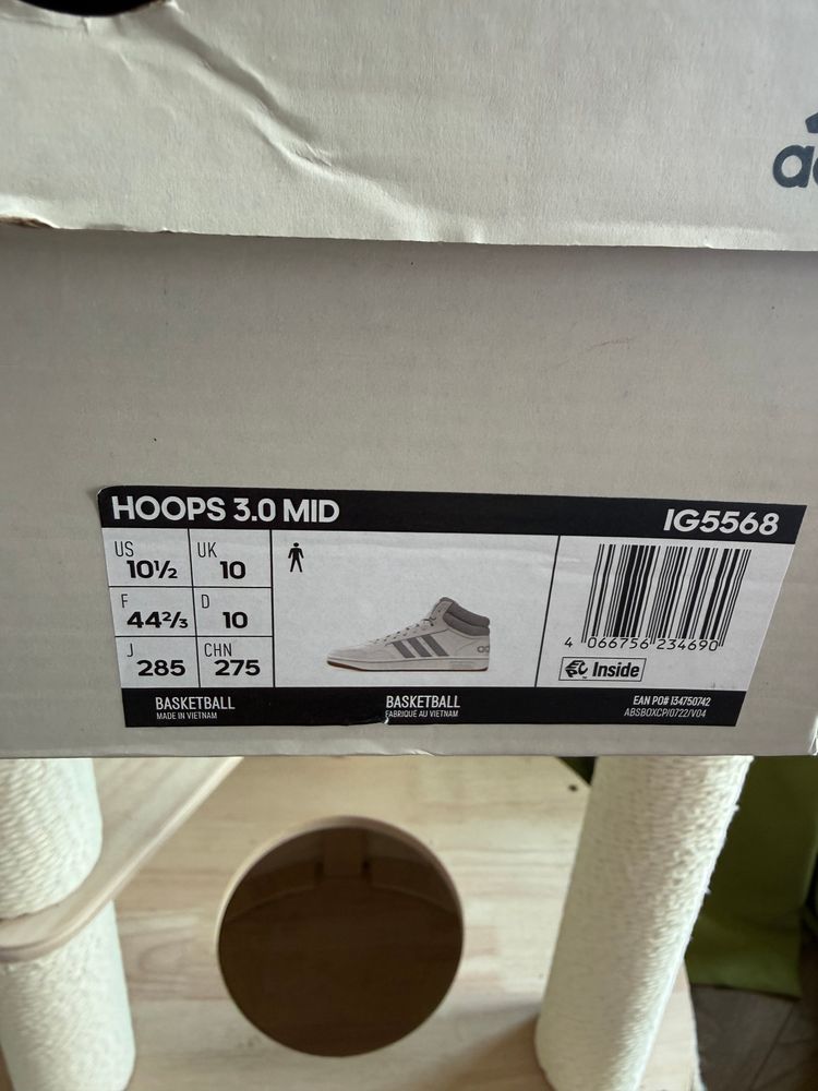 Adidas Hoops 3.0 Mid Basketball Shoes 7