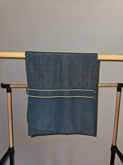 Blue Patterned Scarf