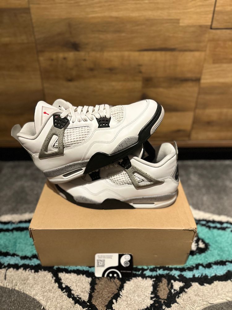 Nike Air Jordan 4 “White Cements 2025” U.K. 9 image 2