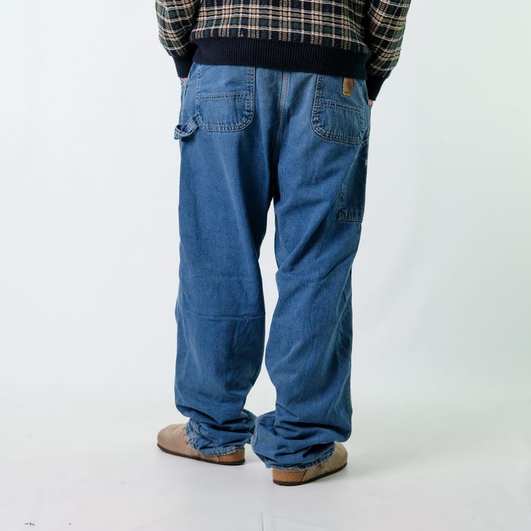 Blue y2ks Carhartt Denim Carpenter Baggy Jeans Pants (38x34) image 5