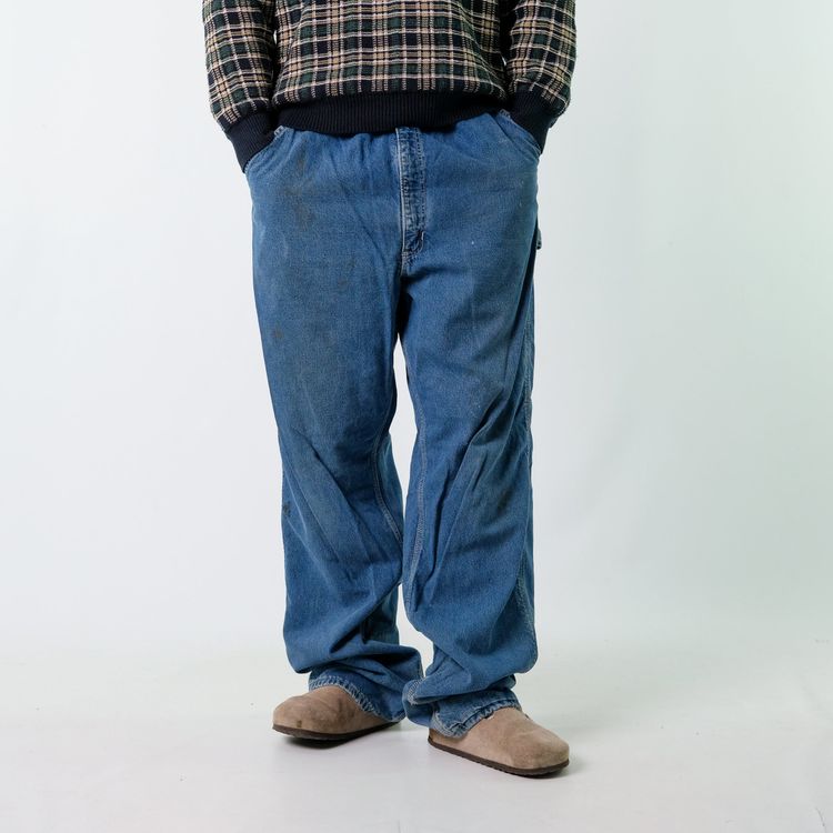 Blue y2ks Carhartt Denim Carpenter Baggy Jeans Pants (38x34) image 9