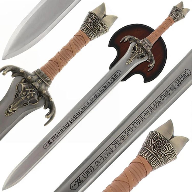 Conan The Barbarian Father's Metal Sword with Plaque
