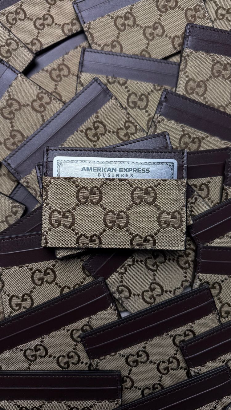 GUCCI CARDHOLDER - CANVAS GG SUPREME BEIGE £265RRP
