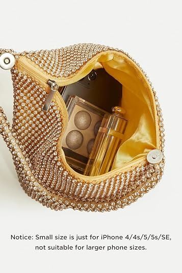 Gold Crystal Rhinestone Handbag obraz 2